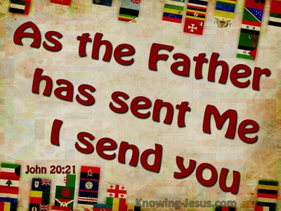 John 20:21 As The Father Send Me I Send You (beige)